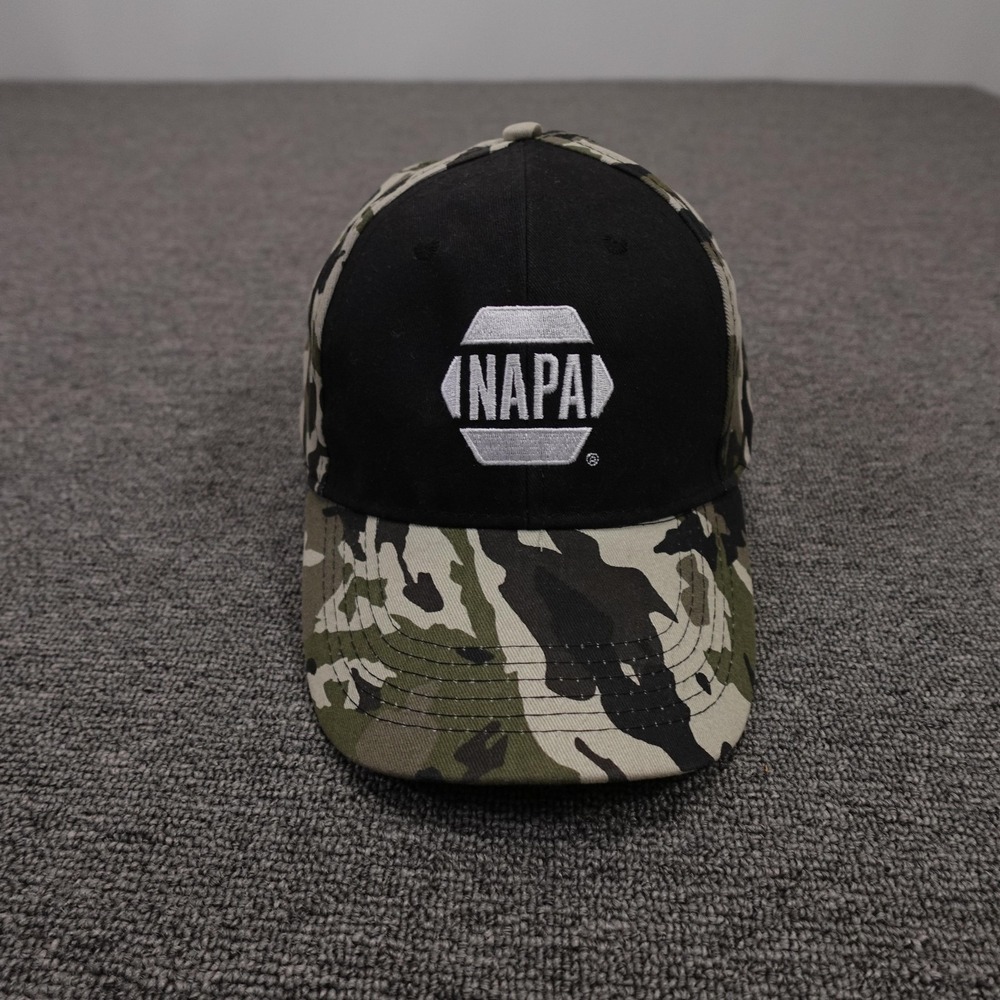 NAPA Hat Cap Strap Back Mens One Size Green Camo Baseball Auto Parts Hunting